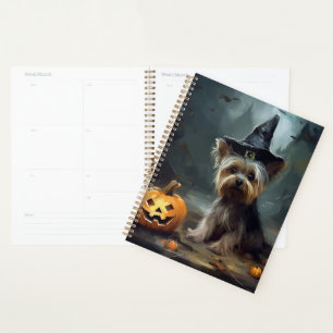 Yorkshire Terrier Citrouilles Halloween effrayant