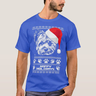 Yorkshire Terrier Cute Happy Holidays Christmas  T-Shirt