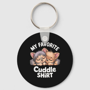 Yorkshire Terrier Cute Sleeng Yorkies Favourite Keychain