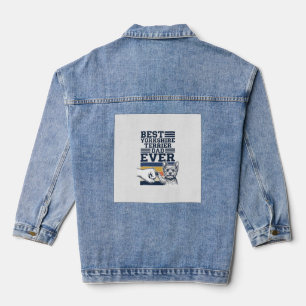 Yorkshire Terrier Dad Fist Bump Vintage Vector Des Denim Jacket