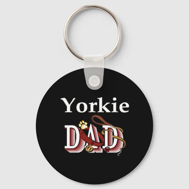 yorkshire terrier dad Keychain (Front)