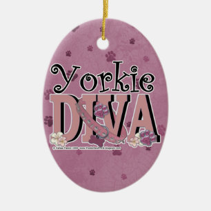 Yorkshire Terrier DIVA Ceramic Ornament