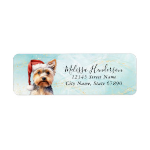 Yorkshire Terrier Dog Adresse de retour Label