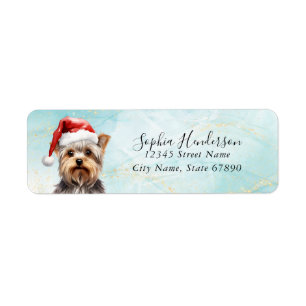 Yorkshire Terrier Dog Adresse de retour Label