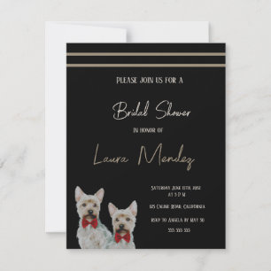 Yorkshire terrier dog Bridal Shower Invitation
