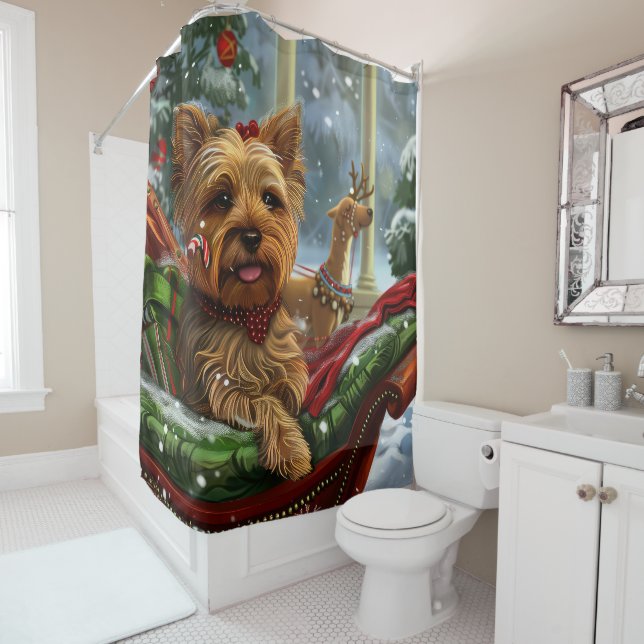 Yorkshire Terrier Dog Christmas Festive (In Situ)