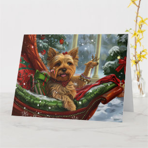 Yorkshire Terrier Dog Christmas Festive Card