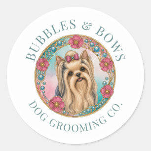 Yorkshire Terrier Dog Grooming Salon Stickers