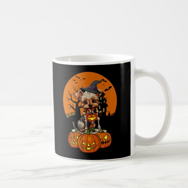 Yorkshire Terrier Dog Halloween Coffee Mug (Right)
