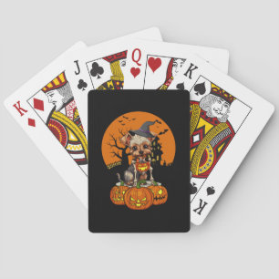 Yorkshire Terrier Dog Halloween Playing Cards