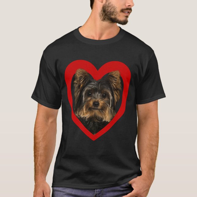 Yorkshire Terrier  Dog Heart   Yorkshire Terrier T-Shirt (Front)