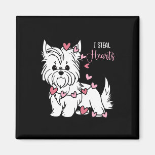 Yorkshire Terrier Dog I Steal Hearts Cute Valentin Magnet