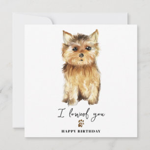 Yorkshire Terrier Dog Mum Puppy Pets Birthday Card