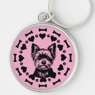 Yorkshire Terrier Dog Owner Keychain