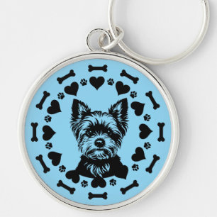 Yorkshire Terrier Dog Owner Keychain
