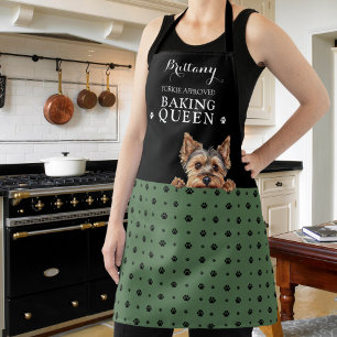 Yorkshire Terrier Dog Paw Print Custom  Apron
