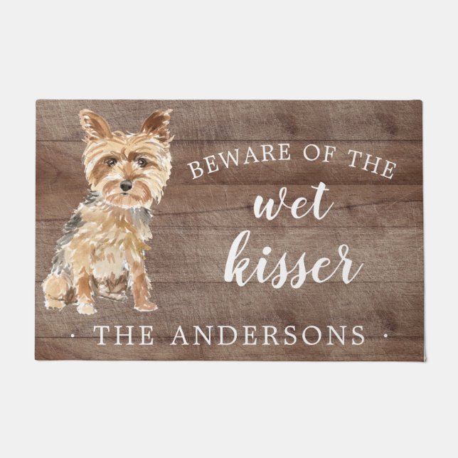 Yorkshire Terrier.Dog Personalized Door Mat (Front)