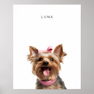 Yorkshire Terrier Dog Personalized Print