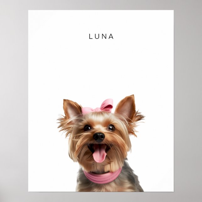 Yorkshire Terrier Dog Personalized Print (Front)