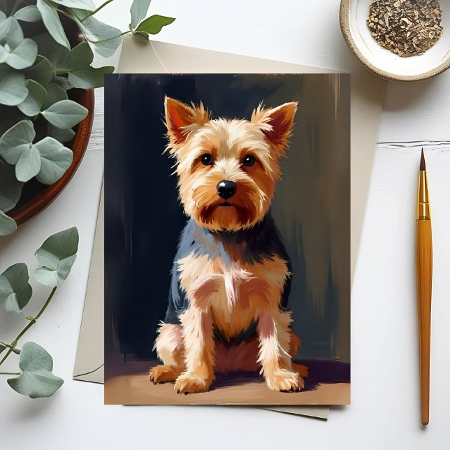 Yorkshire Terrier Dog Pet Painting Postcard (Creator Uploaded)