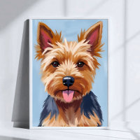 Yorkshire Terrier Dog Portrait Painting