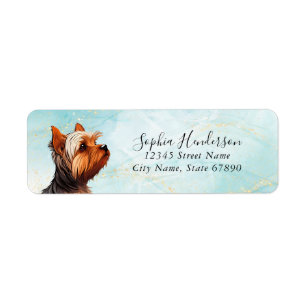 Yorkshire Terrier Dog Return Address Label
