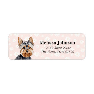 Yorkshire Terrier Dog Return Address Labels