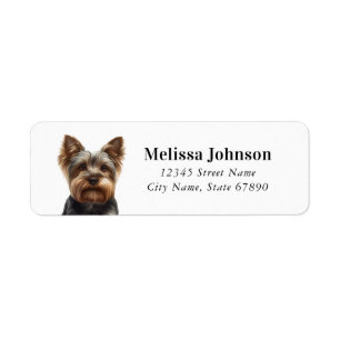 Yorkshire Terrier Dog Return Address Labels