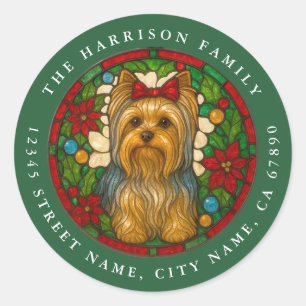 Yorkshire Terrier Dog Round Stickers