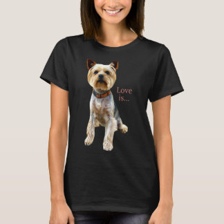 Yorkshire Terrier  Dog Yorkie Mom Dad Love Terrier T-Shirt