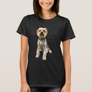 Yorkshire Terrier  Dog Yorkie Mom Dad Love Terrier T-Shirt