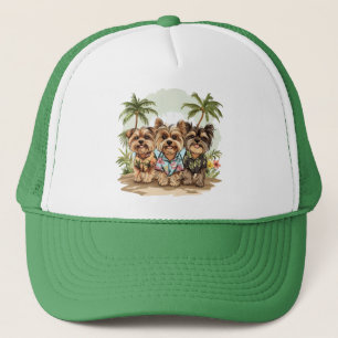 Yorkshire Terrier Dogs Hawaiian Shirts Trucker Hat