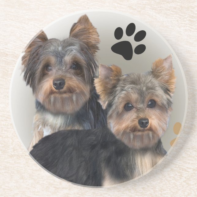 Yorkshire Terrier Double Trouble Dessous de verre (Devant)