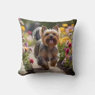 Yorkshire Terrier Élégant oreiller à lancer
