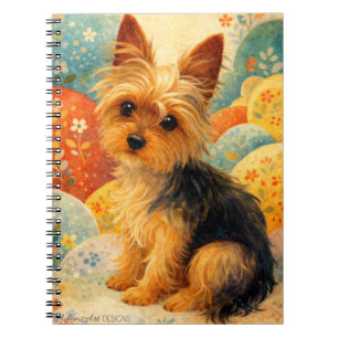 Yorkshire Terrier Floral Art Notebook