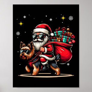 Yorkshire Terrier Funny Christmas Yorkie Dog Lover Poster