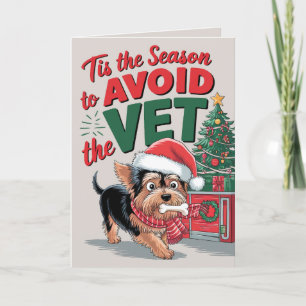 Yorkshire Terrier Funny Dog Christmas Card