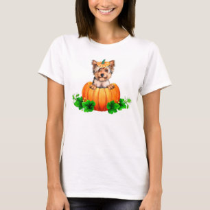 Yorkshire Terrier Halloween Jack-O-Lantern T-Shirt