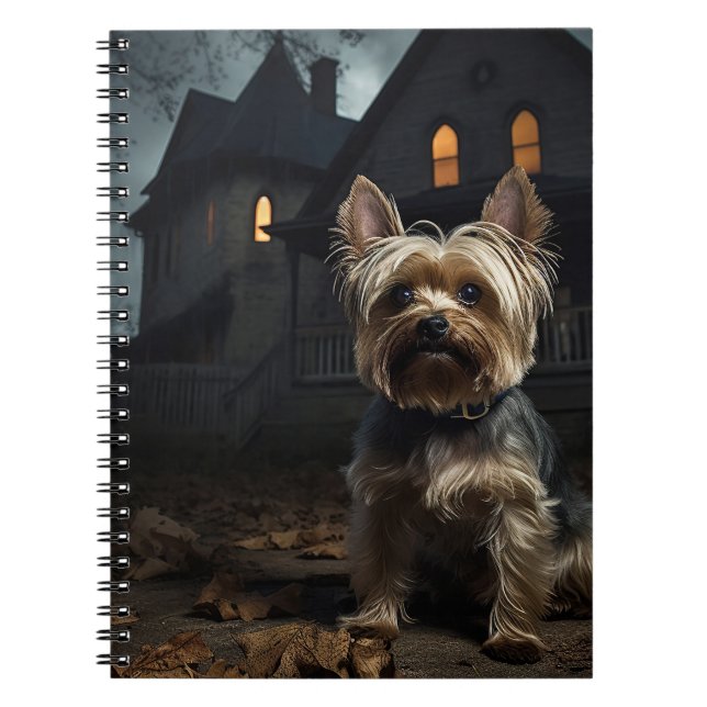 Yorkshire Terrier Halloween Scary  Notebook (Front)