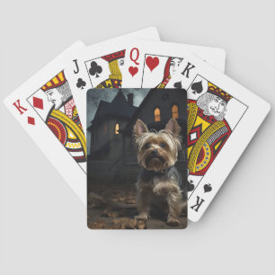 Yorkshire Terrier Halloween Scary  Playing Cards