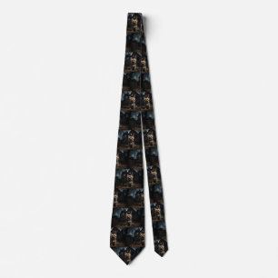 Yorkshire Terrier Halloween Scary  Tie