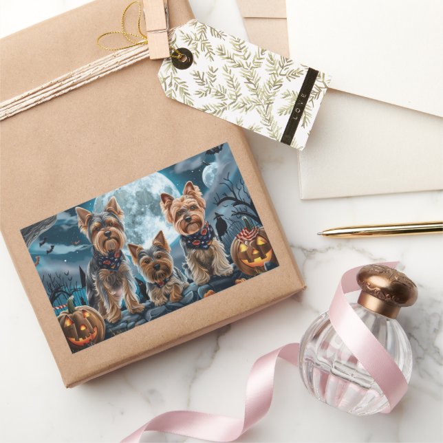 Yorkshire Terrier Halloween Spooky Sticker (Gifting)