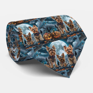 Yorkshire Terrier Halloween Spooky Tie