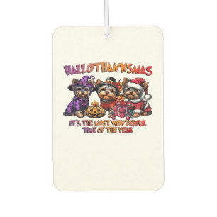 Yorkshire Terrier Halloween Thanksgiving Christmas Air Freshener