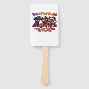 Yorkshire Terrier Halloween Thanksgiving Christmas Hand Fan