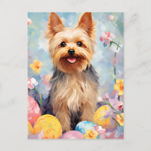 Yorkshire Terrier Happy Easter Postcard