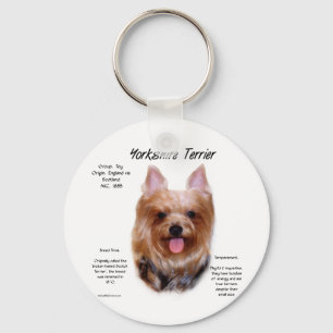 Yorkshire Terrier History Design Keychain