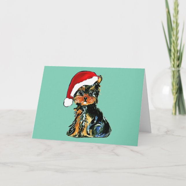 YORKSHIRE TERRIER HOLIDAY CARD (Front)
