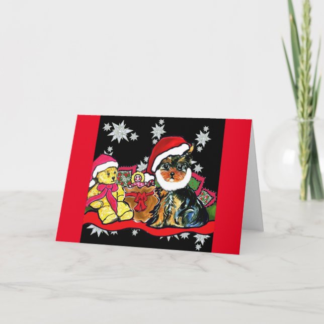 YORKSHIRE TERRIER HOLIDAY CARD (Front)