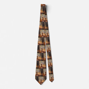 Yorkshire Terrier in Autumn Leaves Fall Inspire Tie